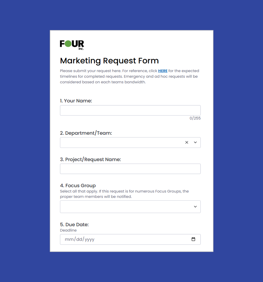 Marketing Request Form